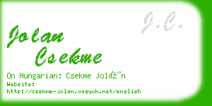 jolan csekme business card